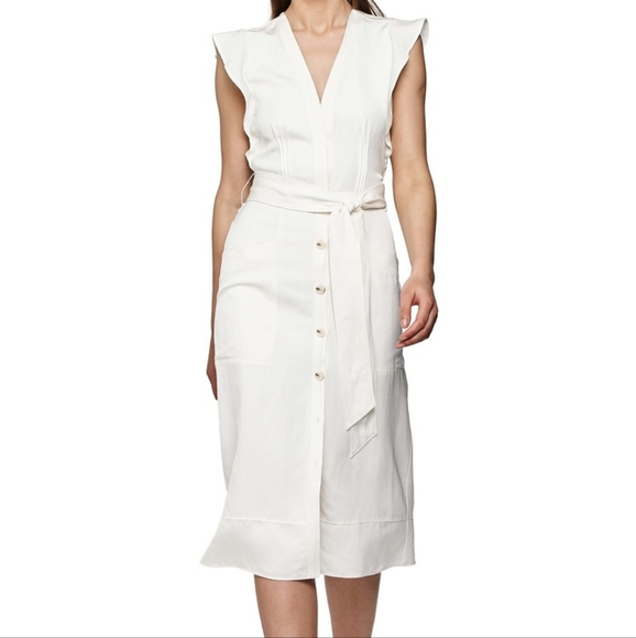 NWT REISS | Linen Midi Dress - Picture 11 of 13